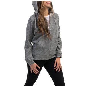 Mio Marino zip up hoodie matte finish fleece lined xxl new